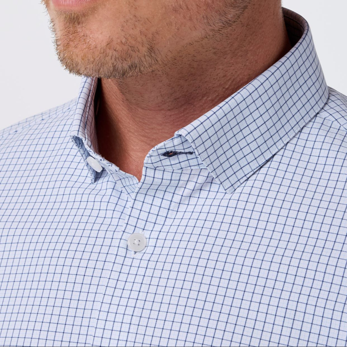 Mizzen+Main Midnight Navy Filbert Plaid Leeward Shirt