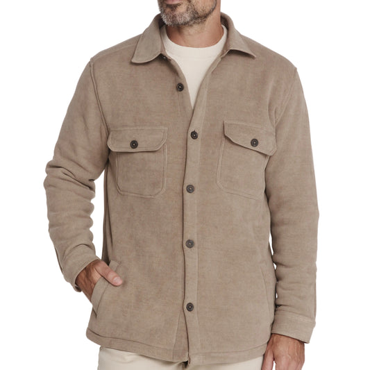 7 Diamonds Tan Harbor Corded Sherpa Shacket