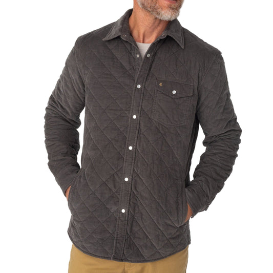 Criquet Midnight Ash Corduroy Quilted Shacket