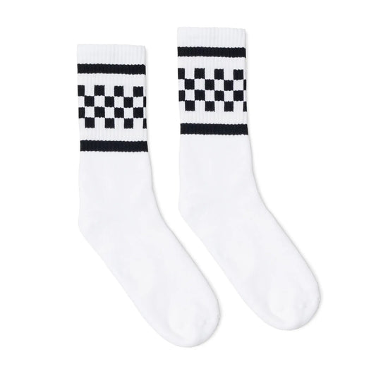 SOCCO Checkered Crew White (w/Black)