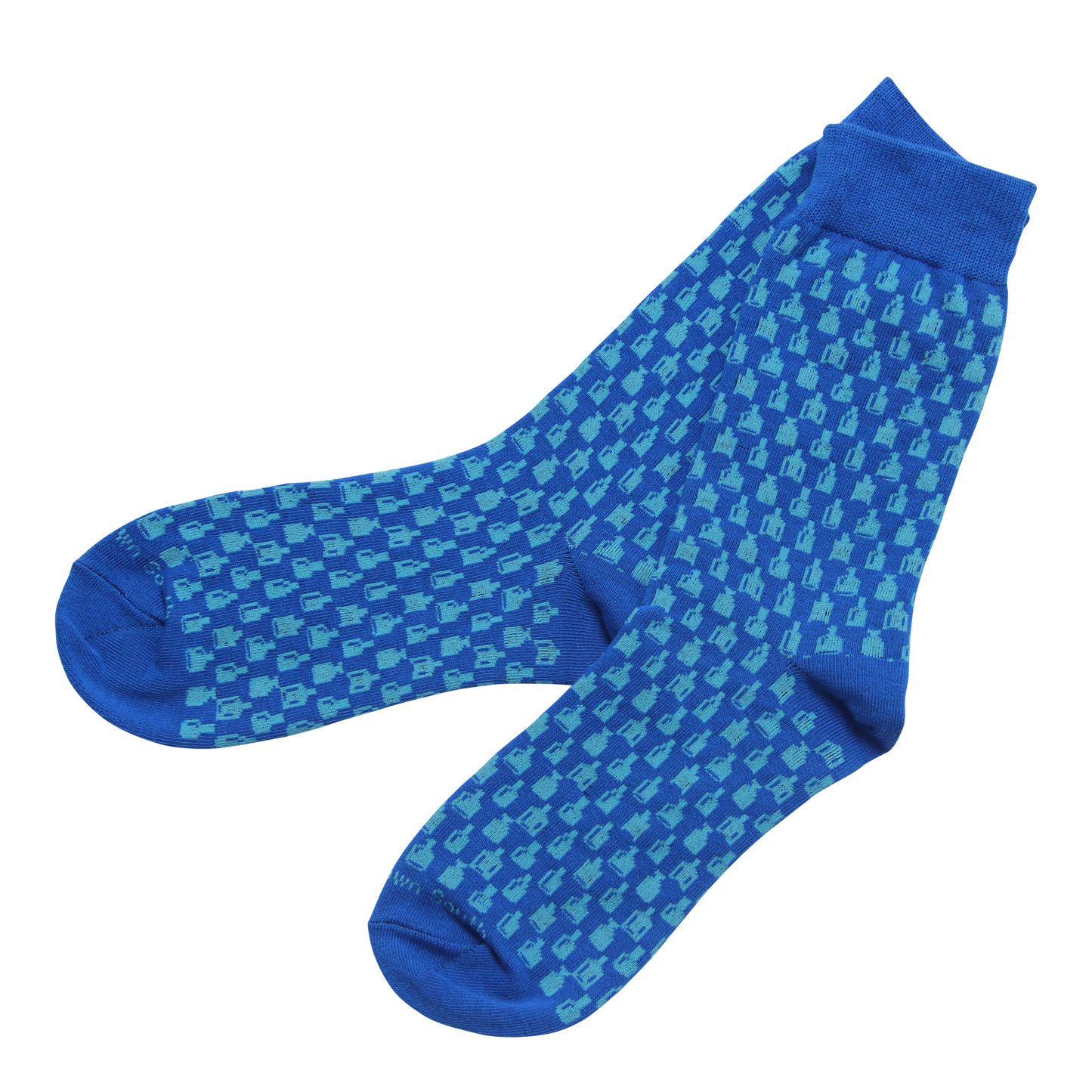 Blue Bourbon Bottle Socks