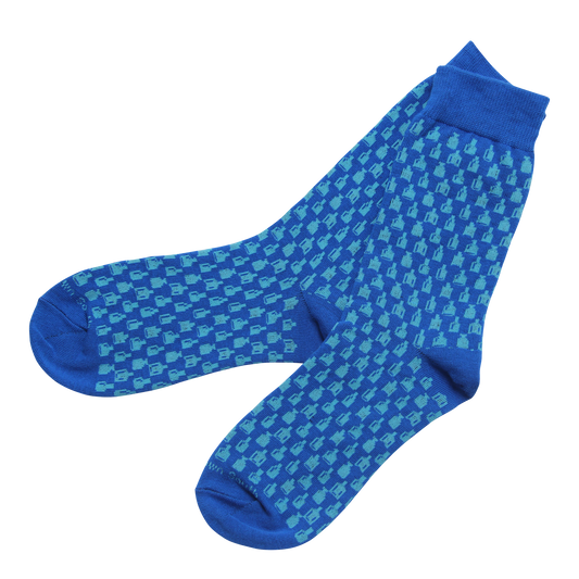 Blue Bourbon Bottle Socks