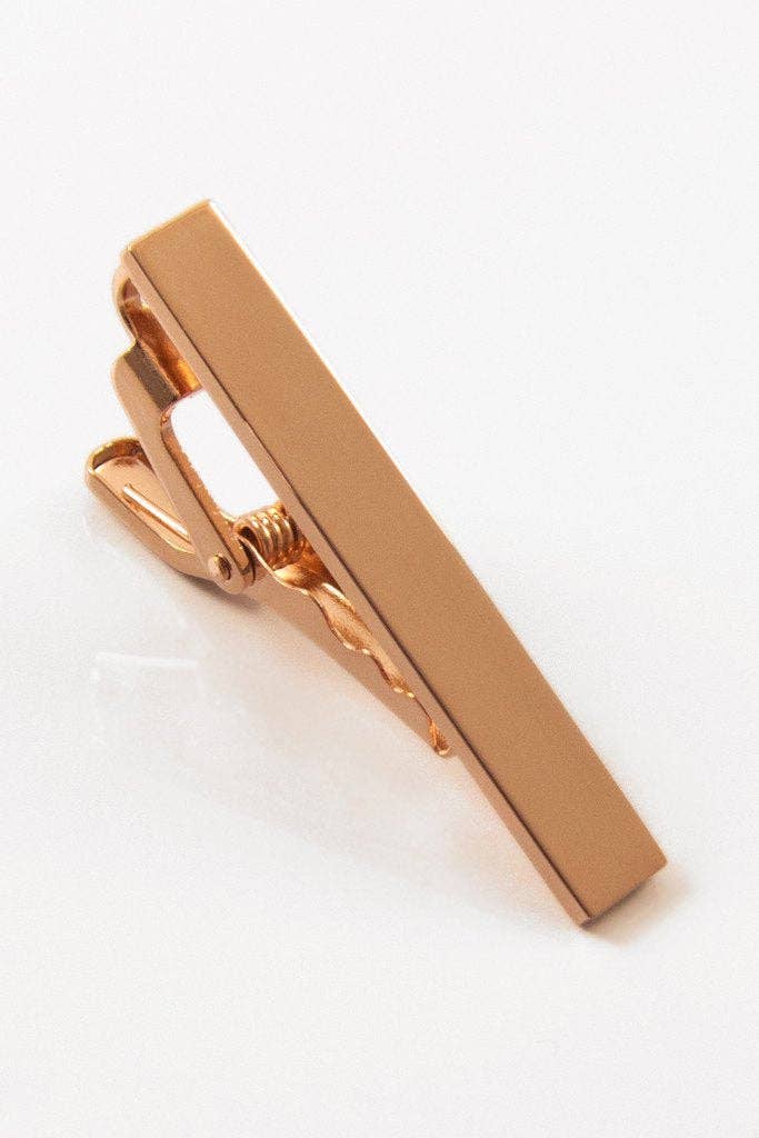 Solid Rose Gold Tie Clip