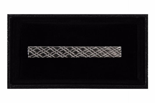 Silver Lattice Tie Clip