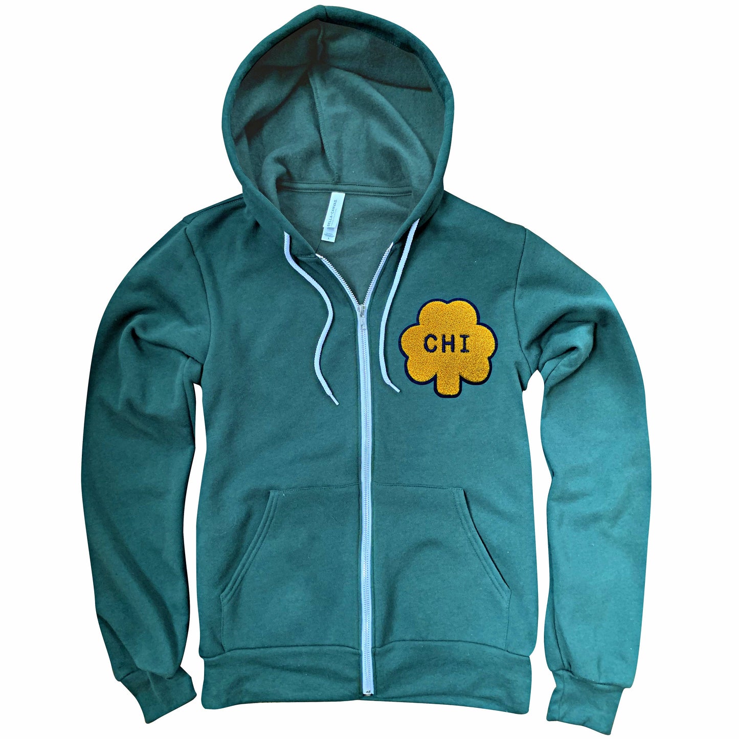 CHI Shamrock Patch Zip-Up Hoodie