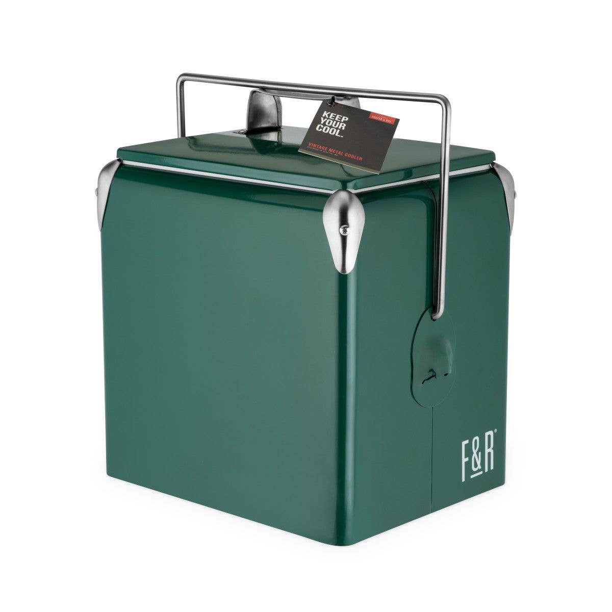 Green Vintage Metal Cooler by Foster & Rye